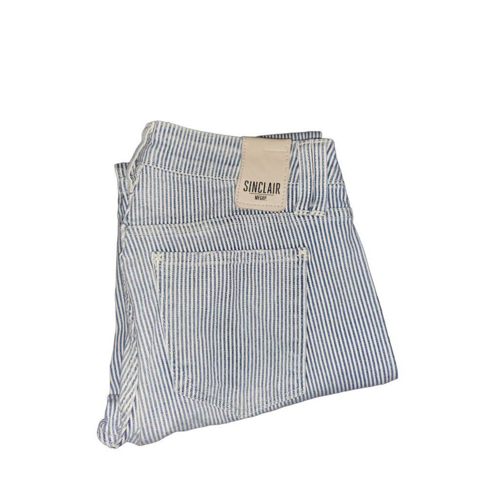 Sinclair MFGRP Striped Jeans Women Sz 26 Straight Leg Slim Everyday Workwear‎